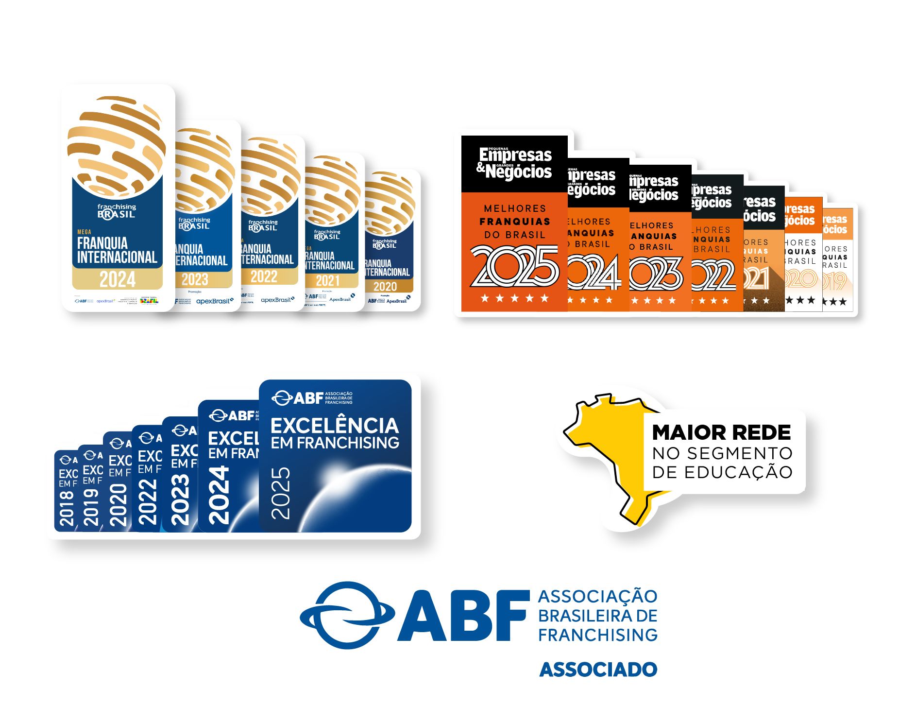 Selo de reconhecimento franquia Kumon Brasil