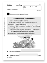 Material do curso de português Kumon