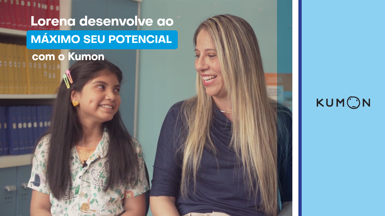 Aluna Lorena estuda Português e Matemática